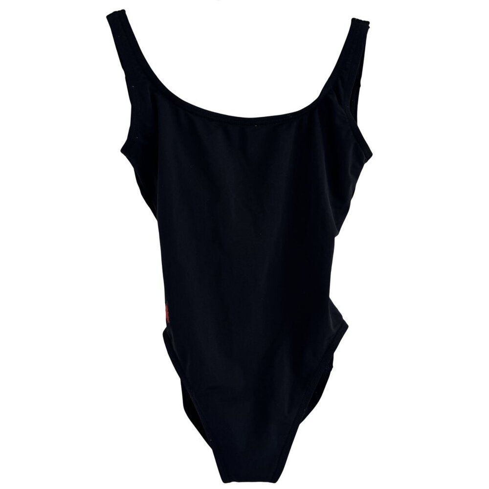 Polo Sports Ralph Lauren Women's Black One -Piece Open Back Swimsuit Size 4